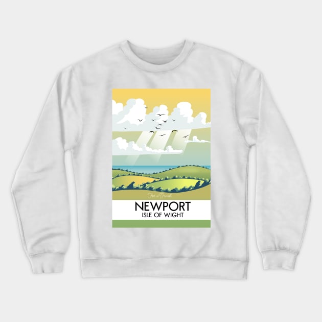 Newport Isle of wight travel poster Crewneck Sweatshirt by nickemporium1